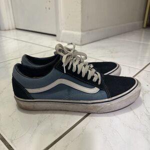 Vans Black and Blue Old Skool Sneakers